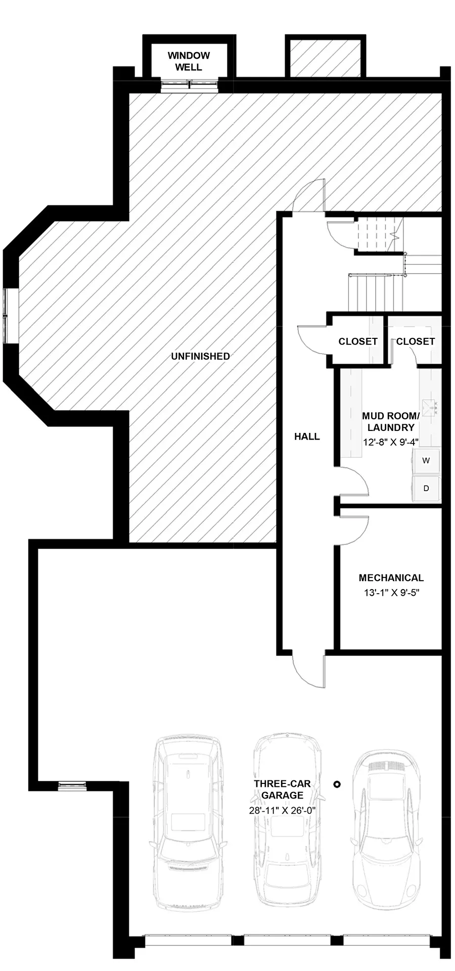 105 Keswick — Basement floor plan
