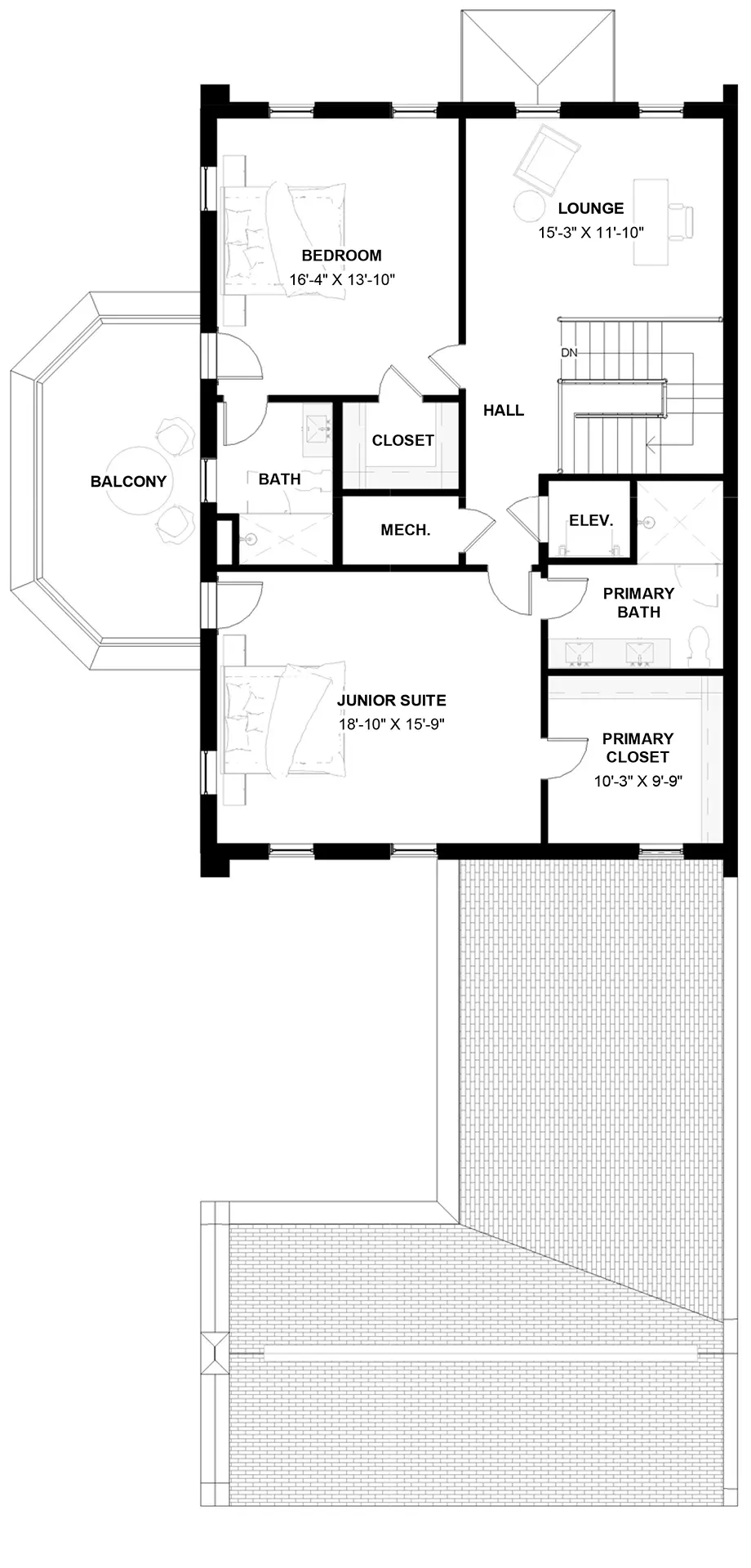 105 Keswick — Second Floor floor plan
