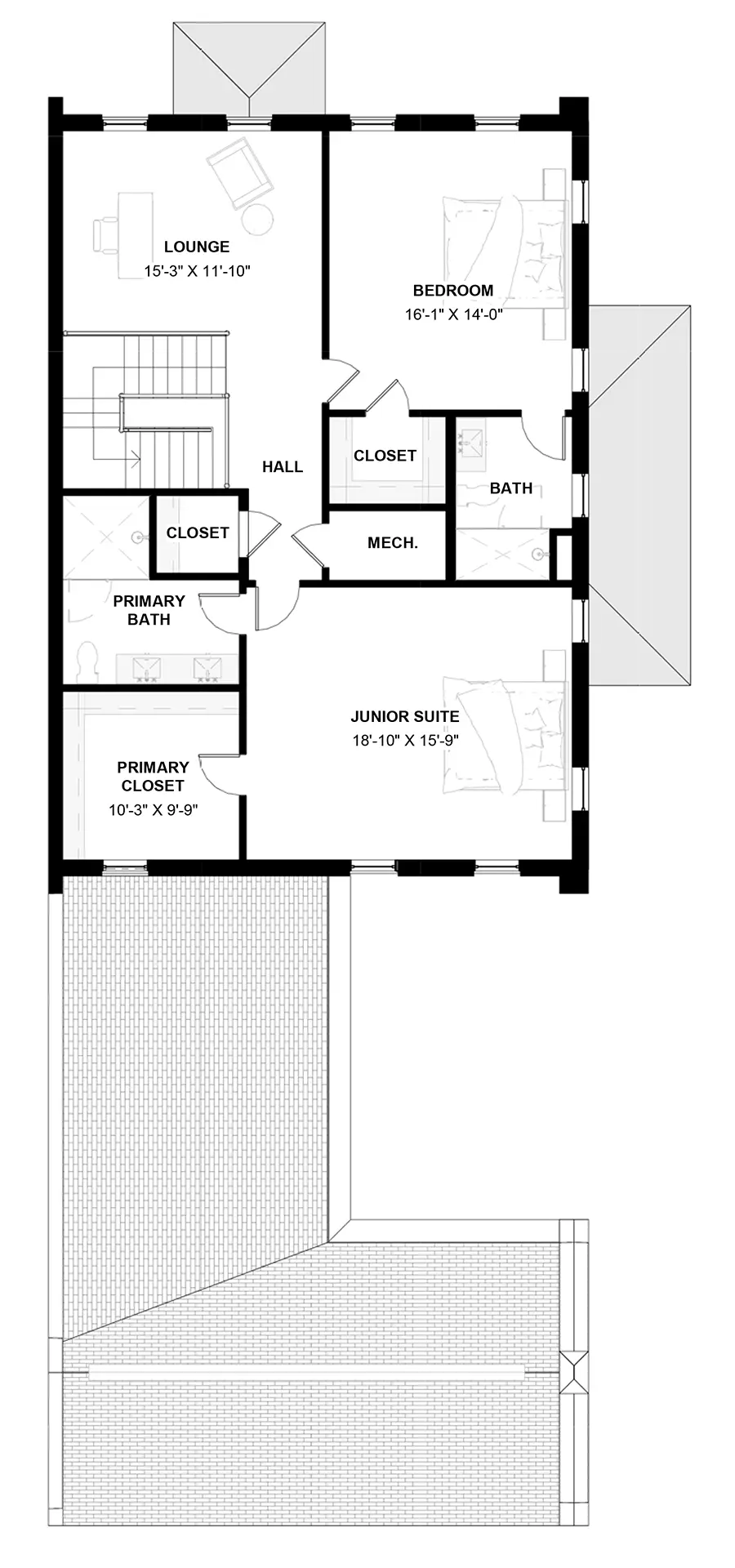 115 Keswick — Second Floor floor plan