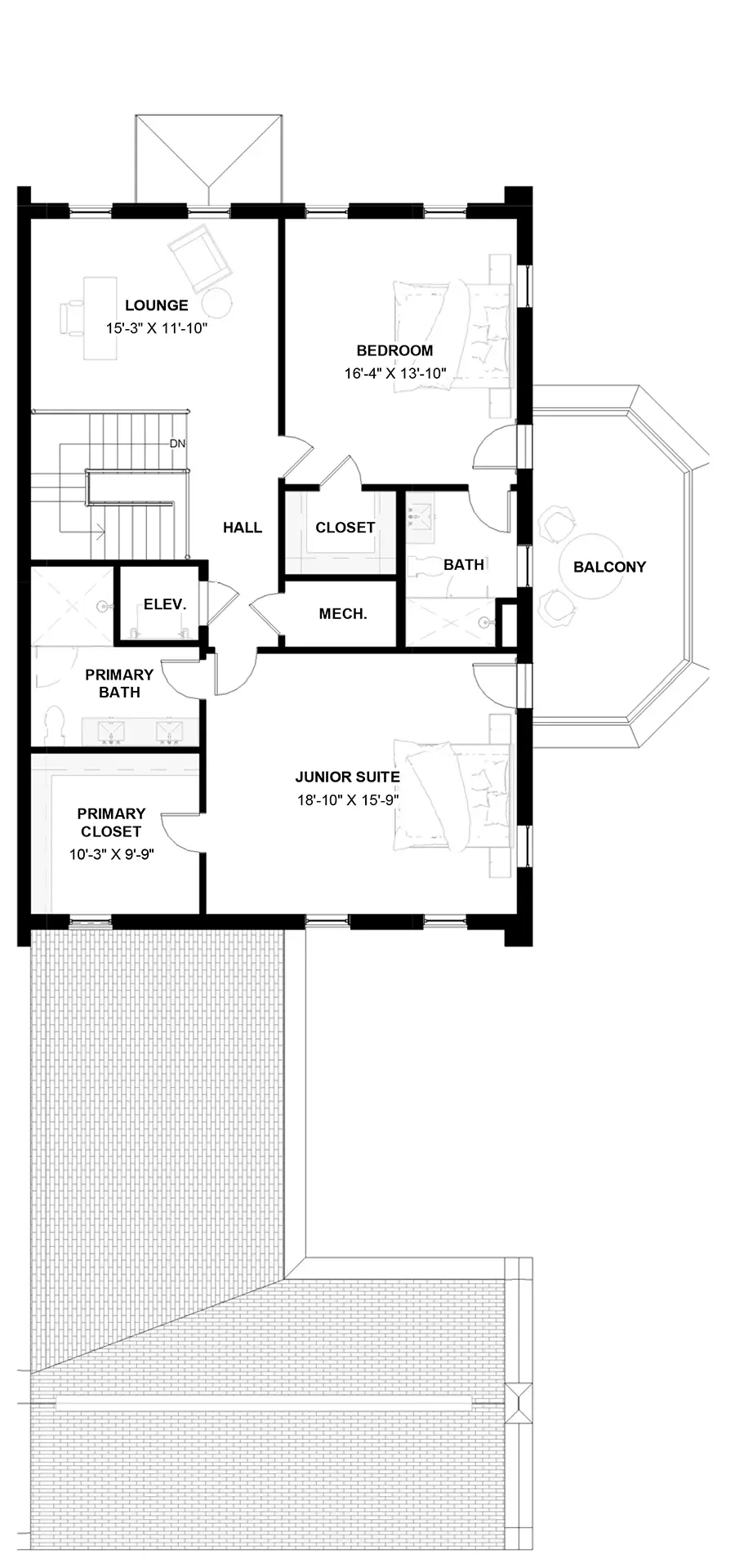 14 Richmond Square — Second Floor floor plan