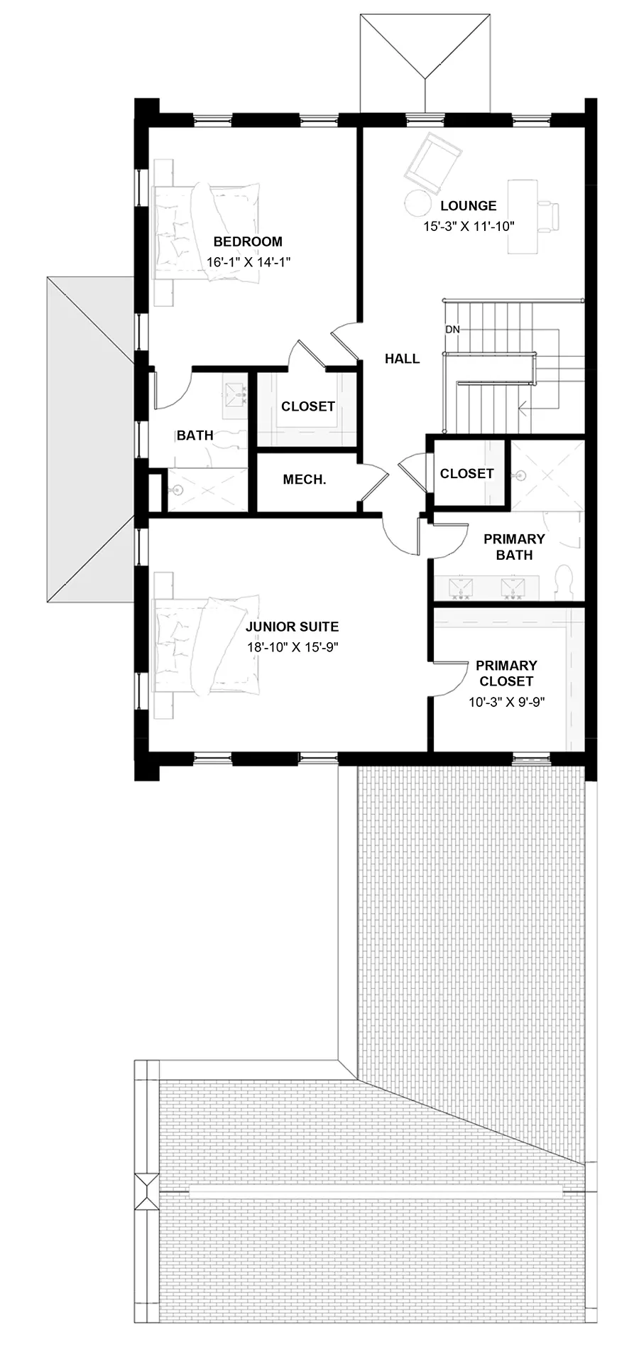 17 Richmond Square — Second Floor floor plan